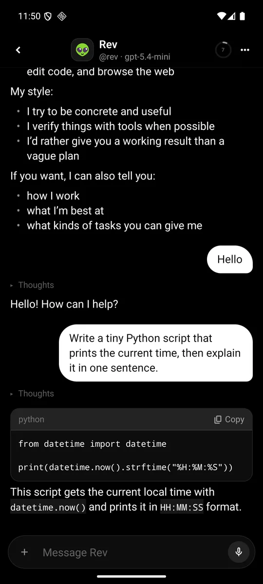 Herald on Android: a chat with streaming replies